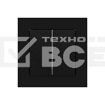 Выключатель Intro Accent 6-104-05 двойн. 10А-250В IP20 СУ AL/CU антрацит Б0063488, фото 1