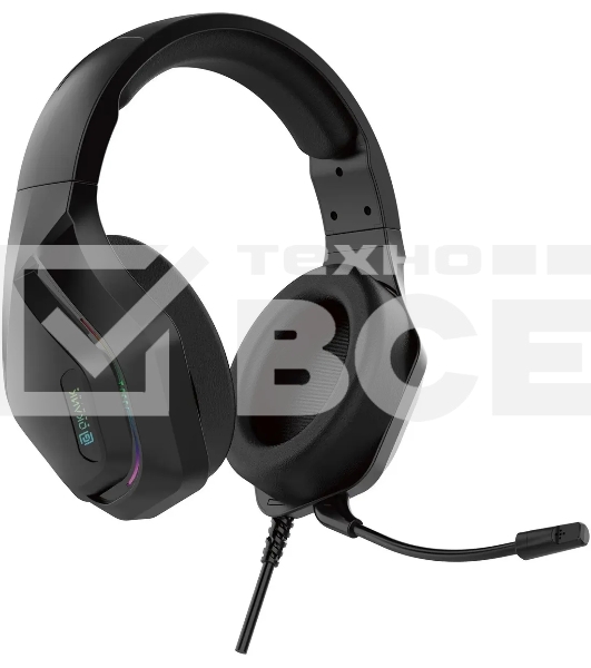Наушники с микрофоном Oklick HS-L600G черный 2.2м мониторные USB оголовье (1939588)