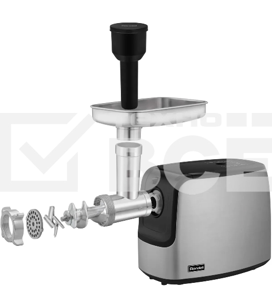 Мясорубка электрическая Rondell RDE-1458 стальной