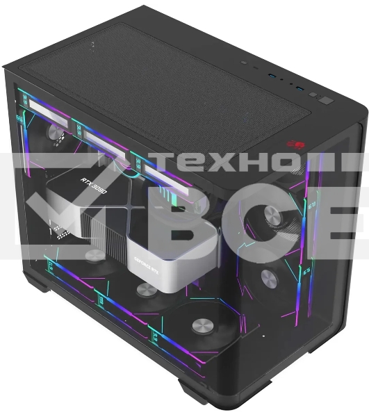Компьютерный корпус Bloody BD-CC113 черный без БП ATX 10x120мм 2xUSB 3.0 audio bott PSU
