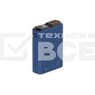 Портативный аккумулятор OLMIO QS-10, 10000mAh, 22.5W, QuickCharge3.0/PowerDelivery, LCD, темно-синий