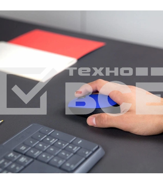 Мышь беспроводная Logitech M171 синий, 1000 dpi, радиоканал, USB, кнопки - 3
