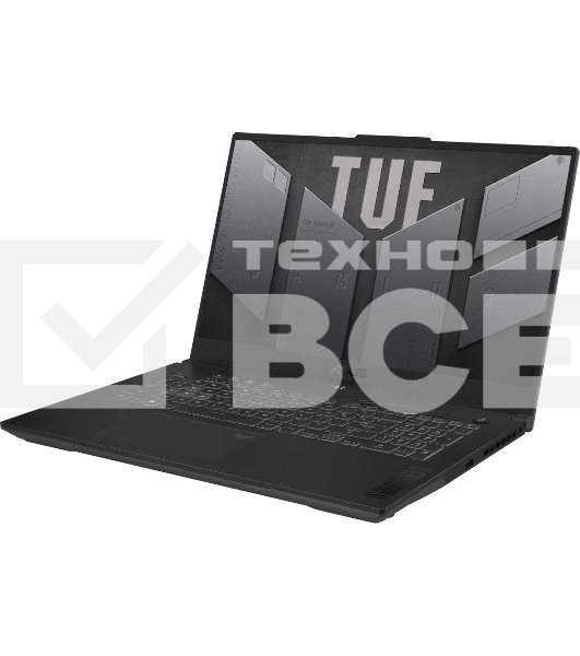 Ноутбук ASUS TUF A16 FA607NUQ-RL024/16'/IPS/AMD Ryzen 7 170/16384Mb/512Gb SSD/nVidia GeForce RTX4050(6144Mb)/DOS/серый/2.2kg