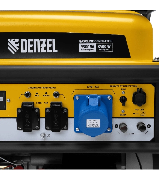 Электрогенератор бензиновый Denzel PS-95EA-PRO, 9.5 кВт, 97 дБ, 94 кг