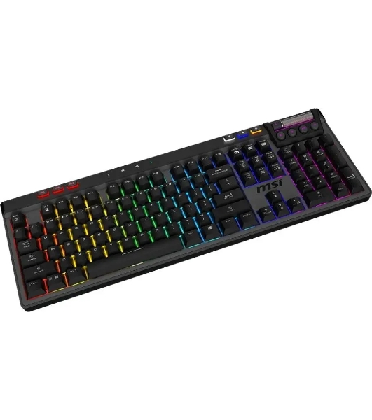 Клавиатура MSI STRIKE Pro W Silent механическая серый/черный USB Multimedia for gamer LED (подставка для запястий) (S11-43RU210-CLA)