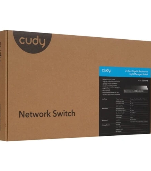 Коммутатор Cudy GS1024E, 24×1 Гбит/с