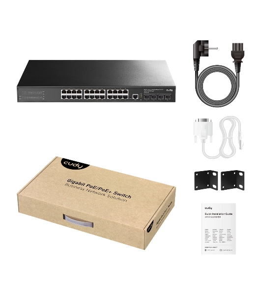 Коммутатор Cudy GS5024S4, 24×1 Гбит/с + 4×10 Гбит/с SFP+