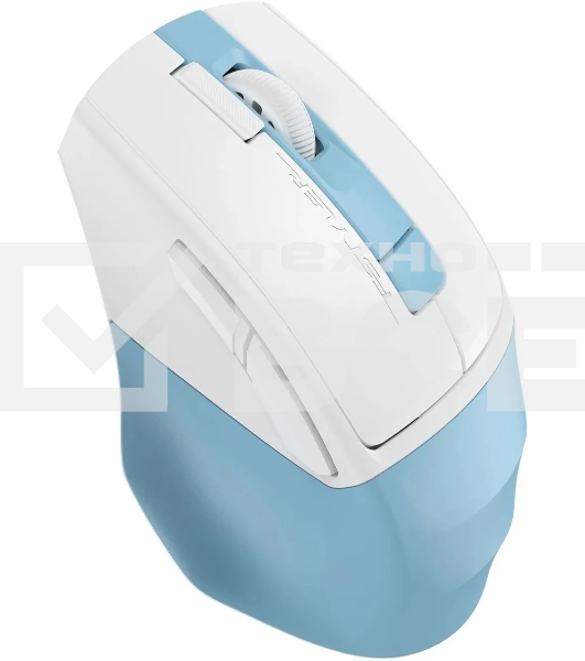 Мышь беспроводная A4Tech Fstyler FG45CS Air голубой/белый оптическая (2000dpi) silent беспроводная USB для ноутбука (7but)