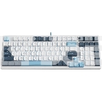 Клавиатура A4Tech Fstyler FS300 (FS300 PANDA SNOWBOARDING) проводная, USB, белый/синий, фото7
