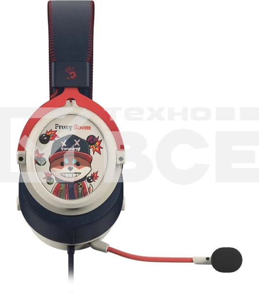 Наушники с микрофоном A4Tech Bloody M595 Proxy Boom бежевый/черный 2.3м мониторные USB оголовье (M595)