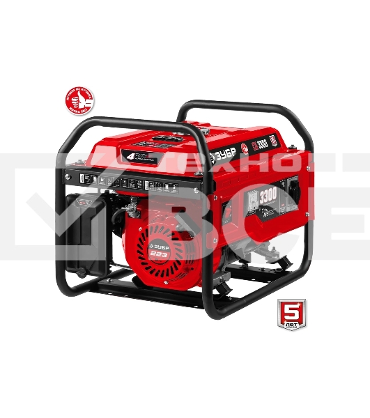 Электрогенератор бензиновый Зубр СБ-3300, 3.3 кВт, 72 дБ, 44 кг