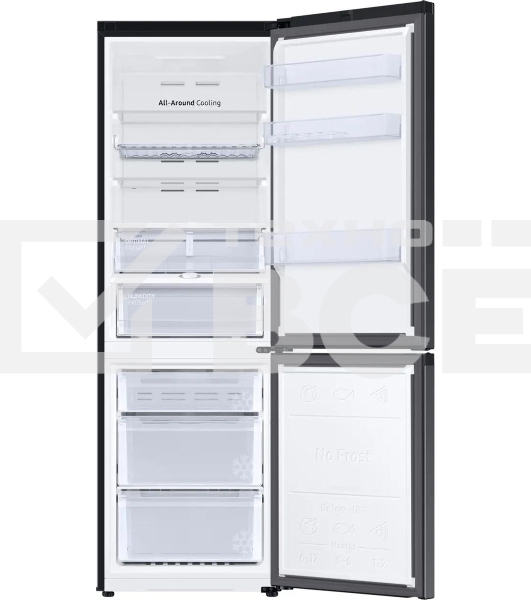 Холодильник Samsung RB34C675EBN/EF черный двухкамерный 230/114л морозилка снизу, No Frost