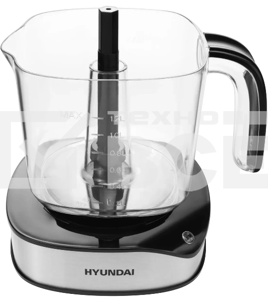 Соковыжималка цитрусовая Hyundai HY-JC4123 30Вт рез.сок.:1200мл. черный/нержавеющая сталь