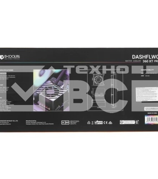 Система водяного охлаждения ID-Cooling Dashflow 360 XT Pro ARGB черный 120мм алюминий+медь 2150rpm 32.5db 4-pin 350W