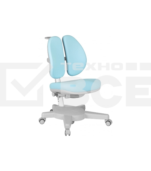 Кресло детское Cactus CS-CHR-3604BL голубой крестов. пластик серый