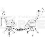 Кресло руководителя Бюрократ CH-609SL/BLACK TW-01 TW-11 черный, спинка сетка, искусст.кожа/ткань, крестовина хром, фото9
