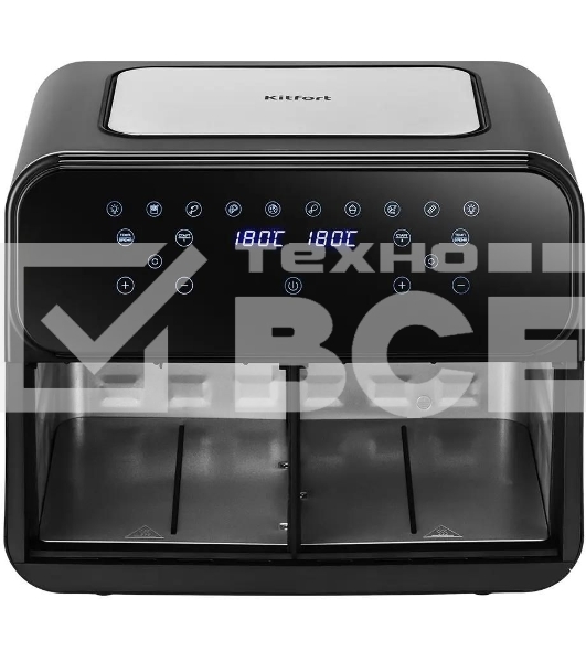 Аэрогриль Kitfort КТ-2269 2400Вт серебристый/черный