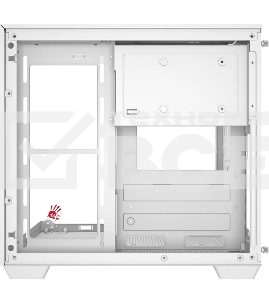 Компьютерный корпус Bloody CC-121 белый без БП mATX 7x120мм 1xUSB2.0 1xUSB3.0 audio