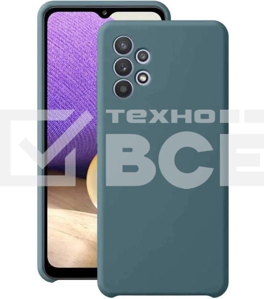 Чехол (клип-кейс) Deppa для Samsung Galaxy A32 Liquid Silicone синий (870122)