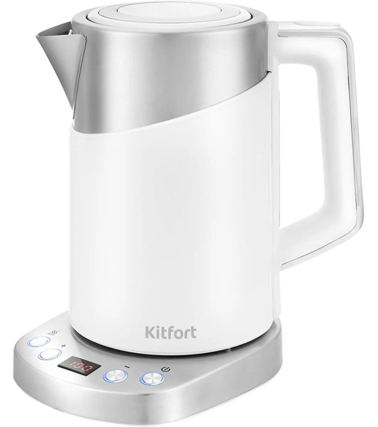 Чайник электрический Kitfort КТ-660-1 1.7л. 2200Вт белый (корпус: пластик)