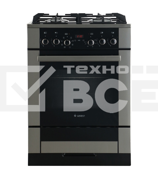 Плита комбинированная Gefest ПГЭ 6502-03 0284 черный, конфорок 4 газовых, духовка 55 л, 60 см x 85 см x 60 см