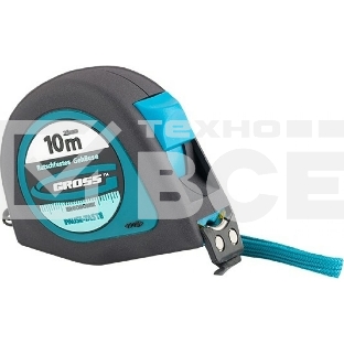 Рулетка GROSS 31105''ergonomisch'' 10м x 25мм магнитный обрезиненный зацеп