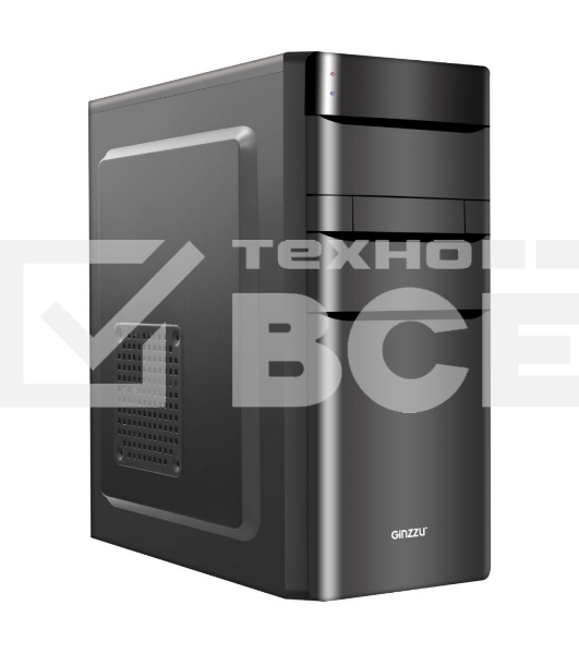 Компьютерный корпус Ginzzu A200 1*USB 3.0,1*USB 2.0,AU w/o PSU