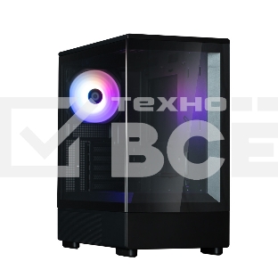 Компьютерный корпус ZALMAN P10, MATX, BLACK, WINDOW, 2x3.5