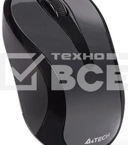 Мышь беспроводная A4Tech G3-280NS серый/черный, 1200 dpi, радиоканал, USB, кнопки - 3