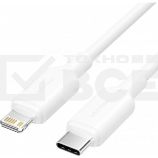 Кабель Vention USB 2.0 CM/Lightning 8M для iPad/iPhone 3A - 1м. Белый