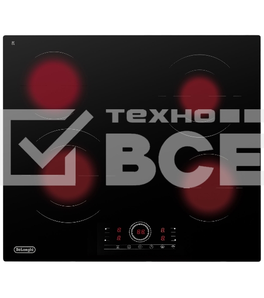 Электрическая варочная панель DeLonghi VITTORIO 2E1F CR Hi Light, независимая, чёрный