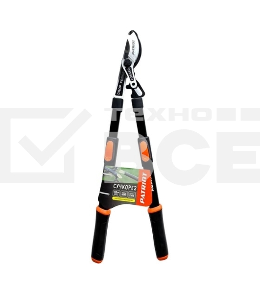 Сучкорез Patriot LBF 1020 T, плоскостной, кованые лезвия,усилен.механизм,телескоп.ручки,PP+TPR-рукоятки,1020 мм
