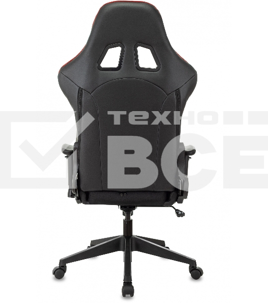 Кресло игровое Бюрократ VIKING 4 AERO RUS белый/синий/красный/черный, искусст. кожа/ткань, две подушки
