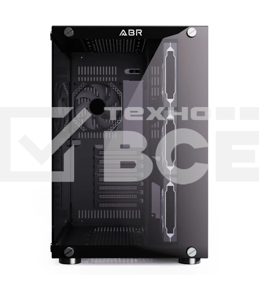 Компьютерный корпус ABR Sea View Black (1*USB Type-C, 2*USB 2.0, HD Audio, 4xRGB Fan, ATX, Micro-ATX)