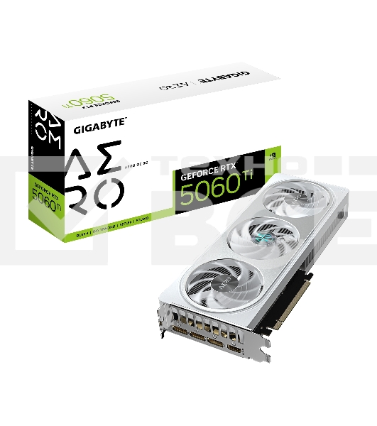 Видеокарта Gigabyte PCI-E 5.0 GV-N506TAERO OC-8GD 1.0 NVIDIA GeForce RTX 5060TI 8Gb 128bit GDDR7 2647/28000 Без Видеовыходов HDMIx1 DPx3 HDCP Ret