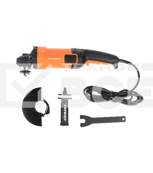 Угловая шлифовальная машина (УШМ) PATRIOT AG 190, тонкий корпус, пылезащищенная. Вт, Диск 180 мм