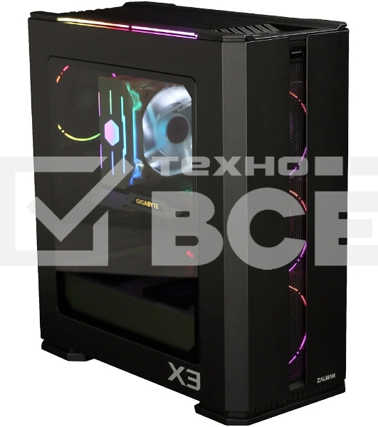 Компьютерный корпус ZALMAN X3, ATX, BLACK, WINDOW, 2x3.5