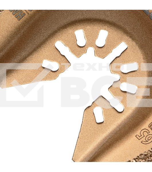 Насадка для МФИ Denzel режущая полукруг., HM, по плитке и дереву, 65 мм