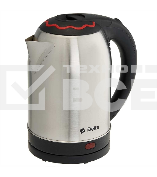 Чайник электрический Delta DL-1330 нерж с красным