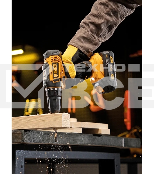 Дрель-шуруповерт Denzel CDL-18-0, Аккумуляторная, 18В, Без АКБ и ЗУ