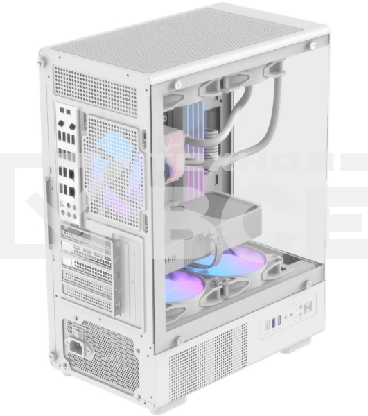 Корпус Formula Crystal Z1CM v2 белый без БП mATX 5x120мм 1xUSB3.0 audio bott PSU