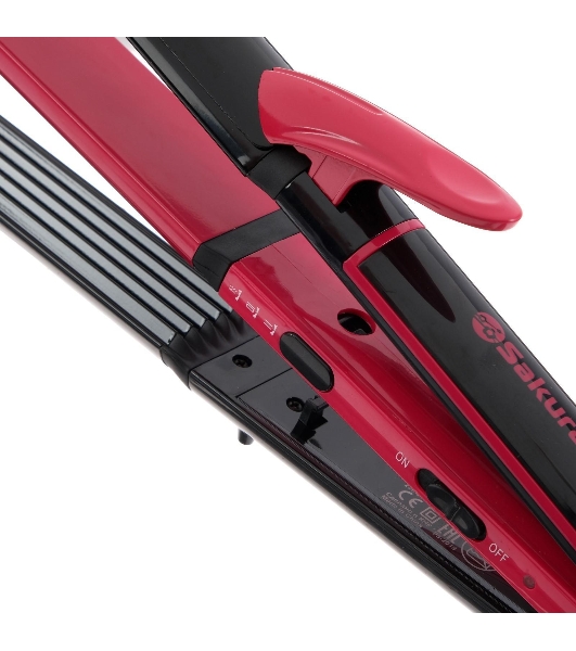 Мультистайлер Sakura SA-4520BP черный/розовый, 30 мм, 200 °C, 1 режим