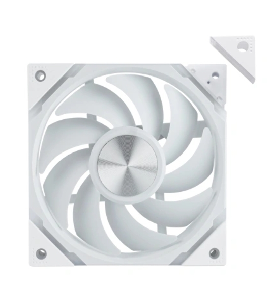 Вентилятор для корпуса Eurocase EU-FN120ARGB_12 WH YH1225 White,120 ARGB fan 3pin+AURA 5V3pin female and male connector with brown box,3pcs in big bro
