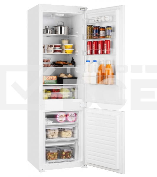 Встраиваемый холодильник Weissgauff WRKI 178 V белый двухкамерный 181/70л морозилка снизу, капельная система