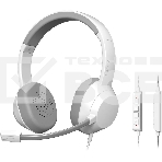 Наушники с микрофоном A4Tech Fstyler FH150U белый/серый 2м накладные USB оголовье (FH150U WHITE), фото2