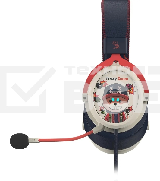 Наушники с микрофоном A4Tech Bloody M595 Proxy Boom бежевый/черный 2.3м мониторные USB оголовье (M595)