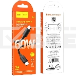 Кабель Hoco X96 Hyper TYPE-C TO TYPE-C USB Type-C (m)-USB Type-C (m) 1м черный коробка, фото4