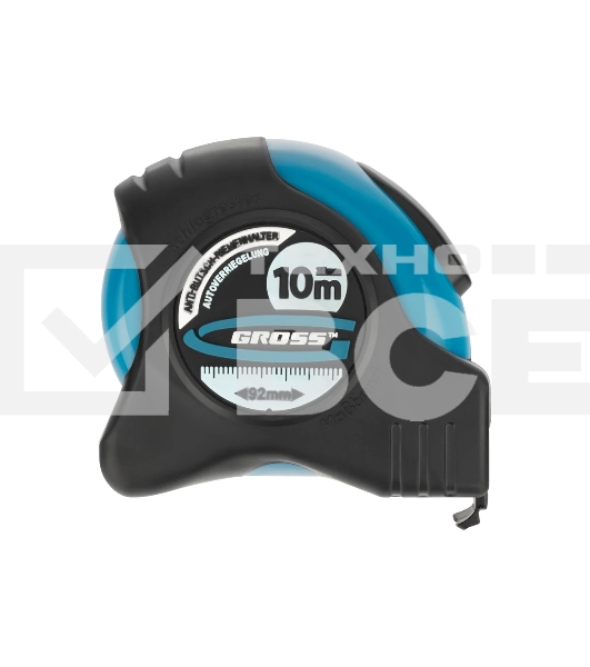 Рулетка Gross 31115 ''schlagfest'' 10м x 25мм магн. обрез зацеп двухст. шкала автоматич. фиксация