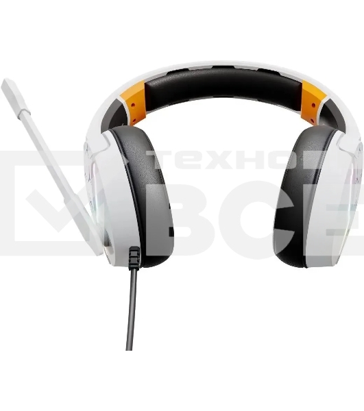 Наушники с микрофоном Оклик HS-L710G белый/черный