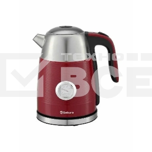 Чайник электрический Sakura SA-2178R Premium красный/серебристый, 1.7 л., 2200 Вт